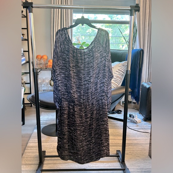 MICHAEL Michael Kors Reptile Print Smocked Purple Dress - Picture 2 of 4